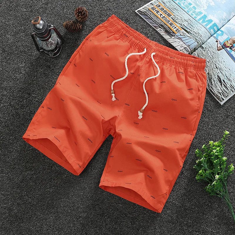 2023 Summer Outdoor New Breathable Casual Beach Shorts Loose  Fashion Exercise Gym Running Shorts Men Cotton Streetwear Jogger | Color:Red