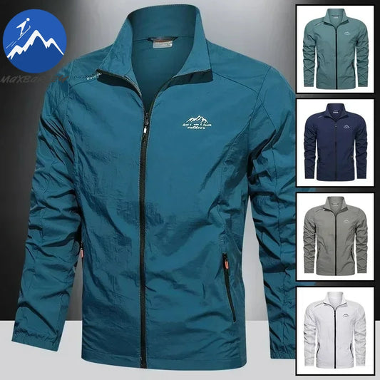Men Summer Windbreaker Zip Pockets UV Sun Protection Jackets Breathable Ultra-light Working Clothes Outdoor Skin Thin Coats Camp | 0