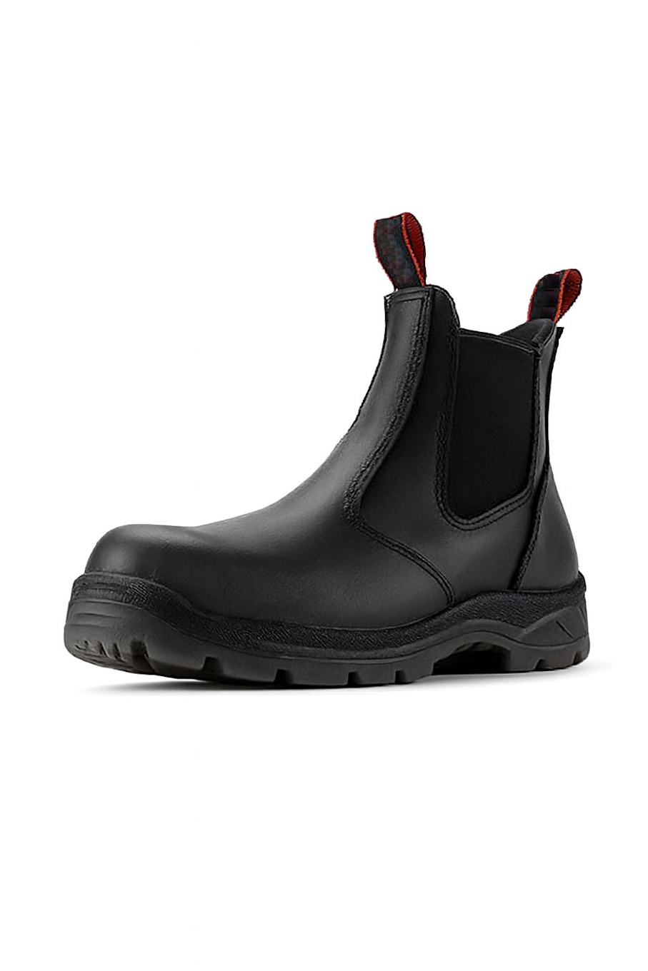 Black Leather Chelsea Safety Work Boots